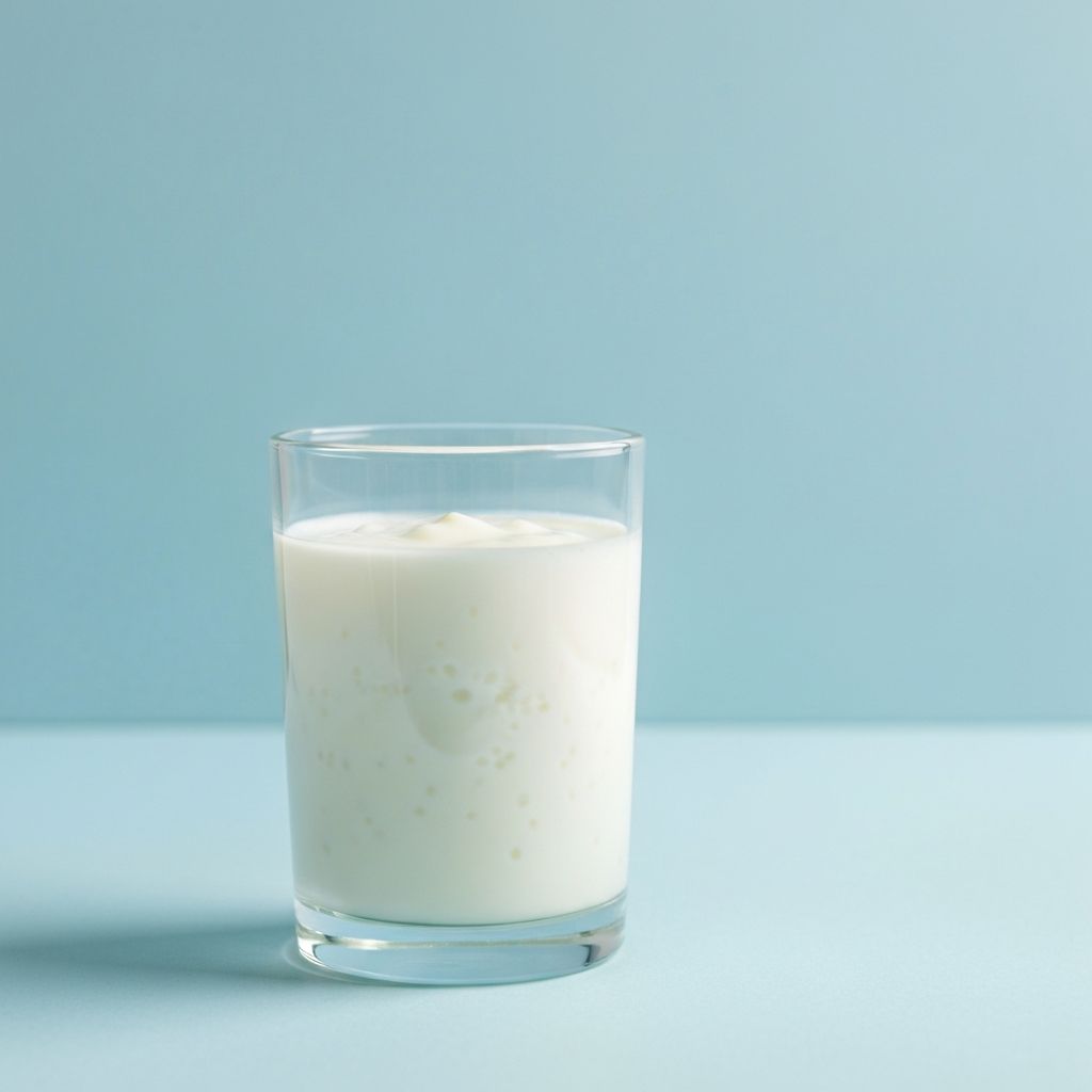 Świeży kefir w szklance